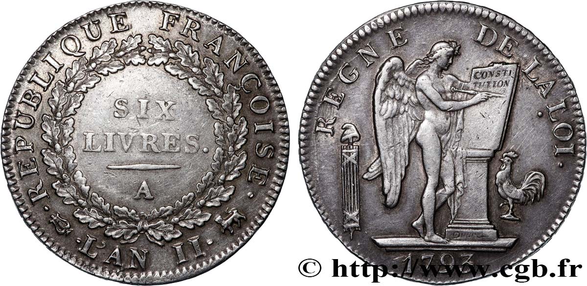 LA CONVENTION Six livres dit  au génie  1793 Paris SUP/TTB+
