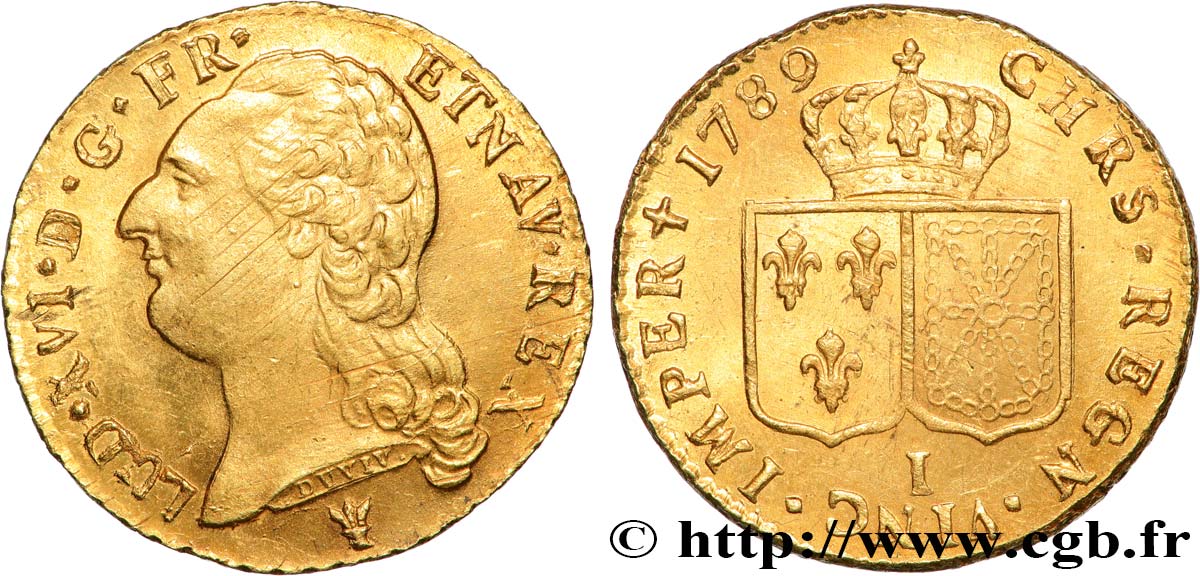 LOUIS XVI Louis d or aux écus accolés 1789 Limoges VZ