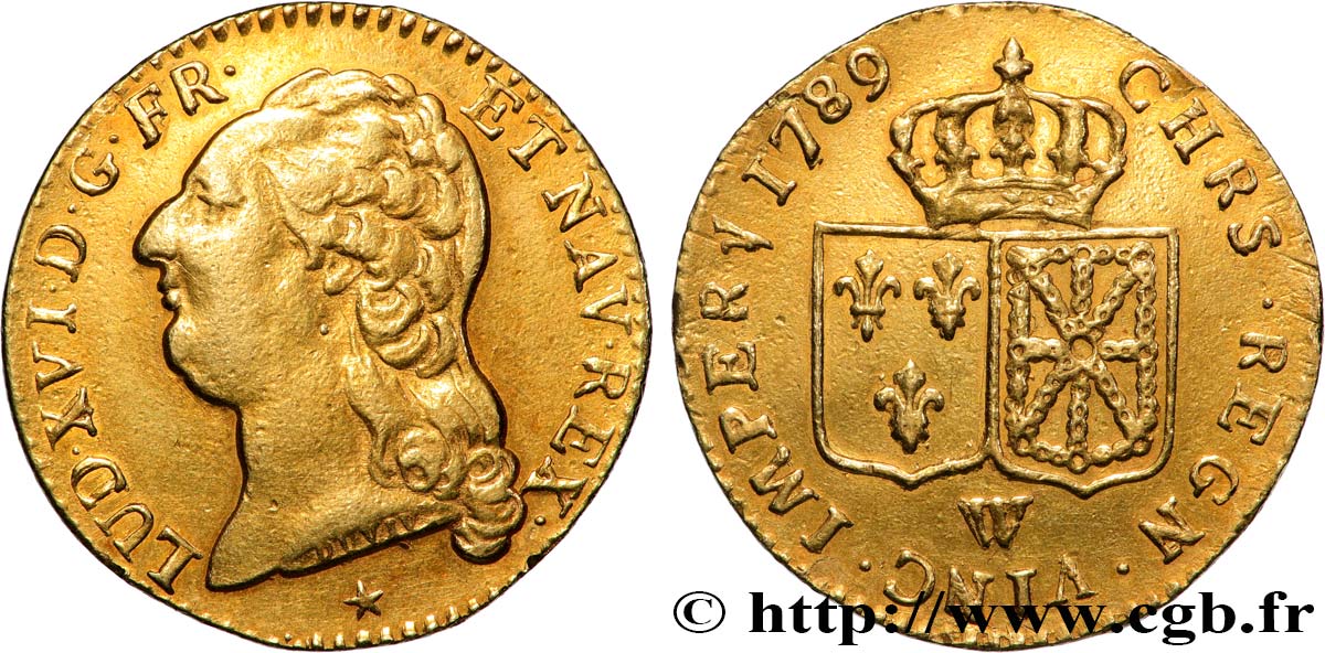 LOUIS XVI Louis d or aux écus accolés 1789 Lille TTB/TTB+