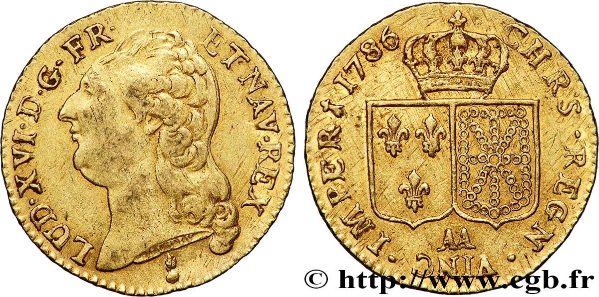 LOUIS XVI Louis d&nbsp;or aux écus accolés 1786 Metz BB/q.SPL