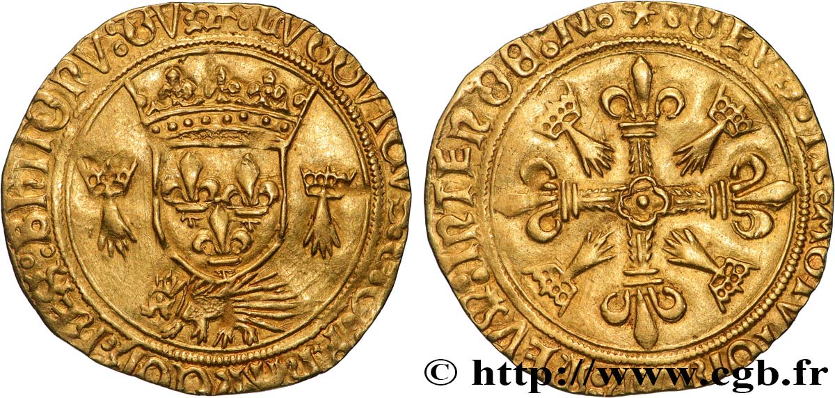 LOUIS XII  Écu d or aux porcs-épics de Bretagne, 2e type 19/11/1507 Nantes q.SPL