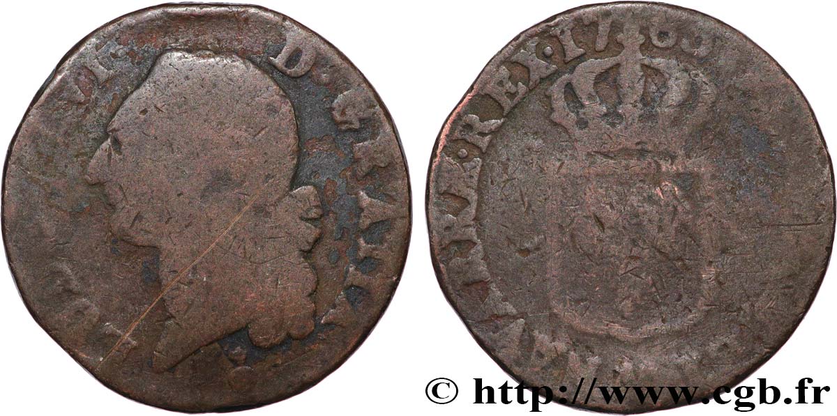 LOUIS XVI Sol dit &nbsp;à l&nbsp;écu&nbsp; 1783 Metz B+
