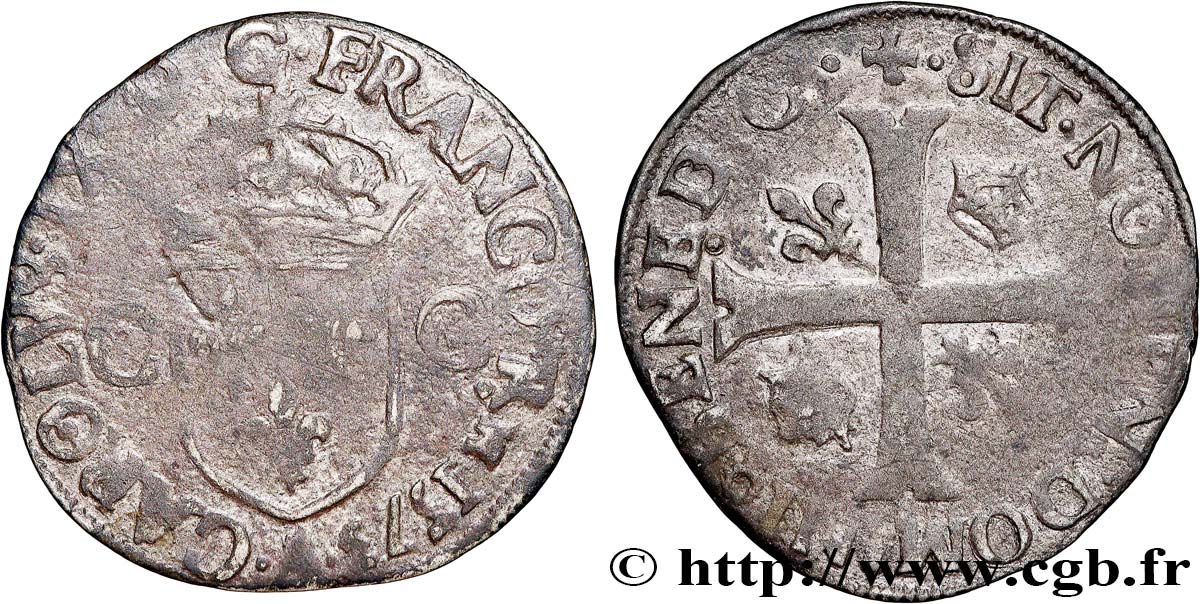 CHARLES IX Douzain aux deux C, 1er type 1573 Paris TB