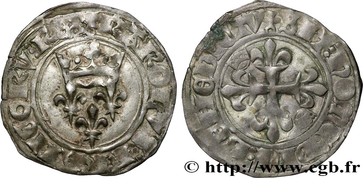 CHARLES VI  THE MAD  OR  THE WELL-BELOVED  Gros dit  florette  n.d. Paris SS/fSS