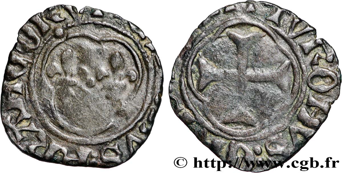 FRANÇOIS IER LE RESTAURATEUR DES LETTRES Denier tournois, 1er type n.d. Paris TB