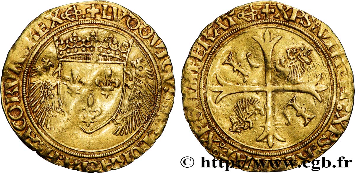 LOUIS XII  Écu d or aux porcs-épics 19/11/1507 Bayonne AU