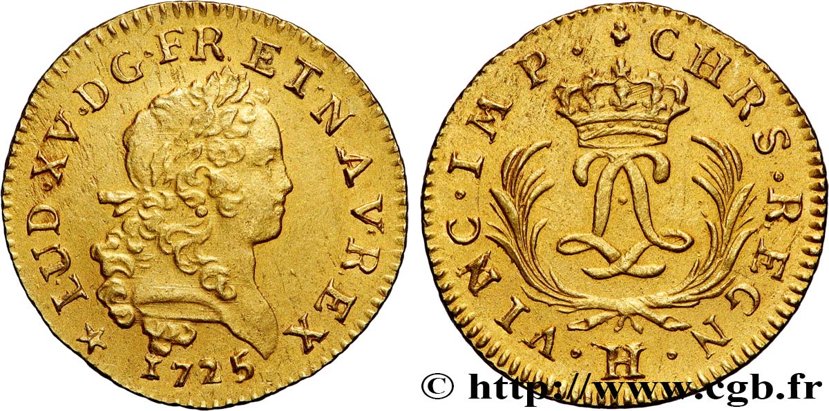 LOUIS XV DIT LE BIEN AIMÉ Louis d'or aux deux L entrelacées et aux