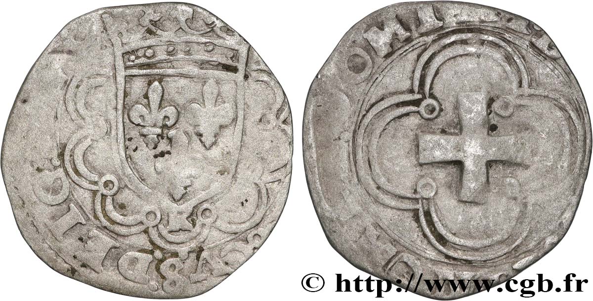 FRANCIS I Douzain à la croisette, 1er type n.d. Bordeaux F