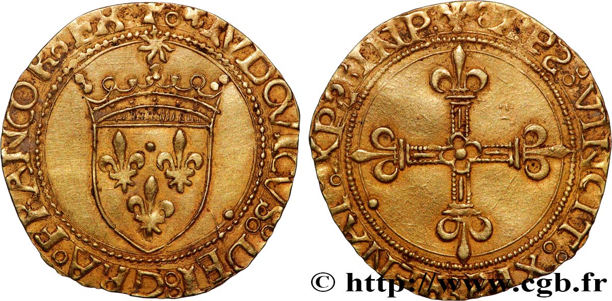 LOUIS XI THE  PRUDENT  Écu d or au soleil, faux d’époque n.d. s.l. AU