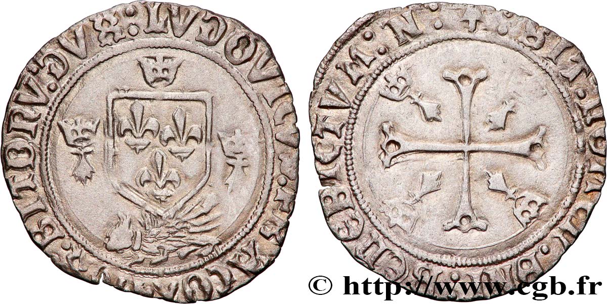 LOUIS XII LE PÈRE DU PEUPLE Douzain au porc-épic de Bretagne, 2e type n.d. Nantes TTB