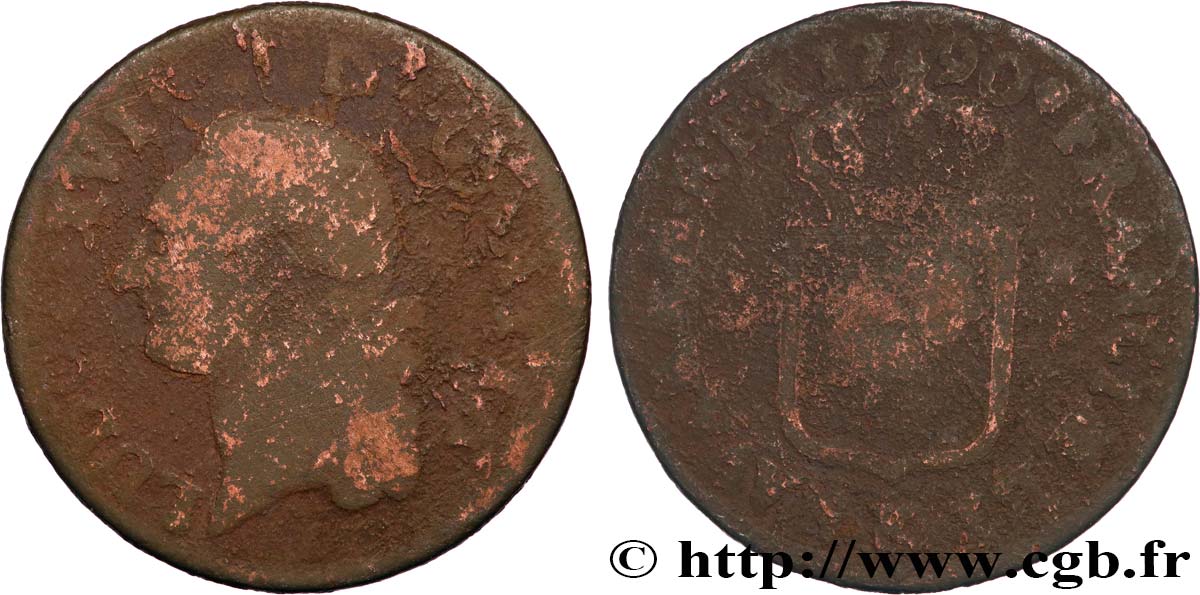 LOUIS XVI Sol dit  à l écu  1790 Bordeaux B