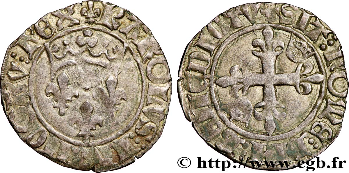 CHARLES VI LE FOU OU LE BIEN AIMÉ Gros dit  florette  n.d. Troyes TTB/TTB+