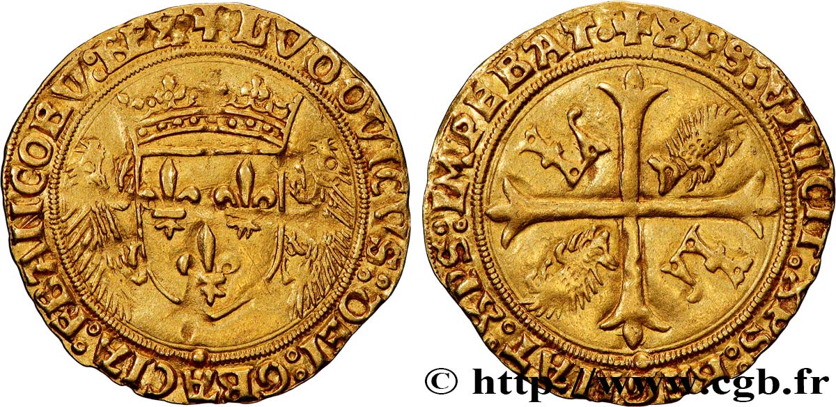 LOUIS XII  Écu d or aux porcs-épics 19/11/1507 Rouen q.SPL