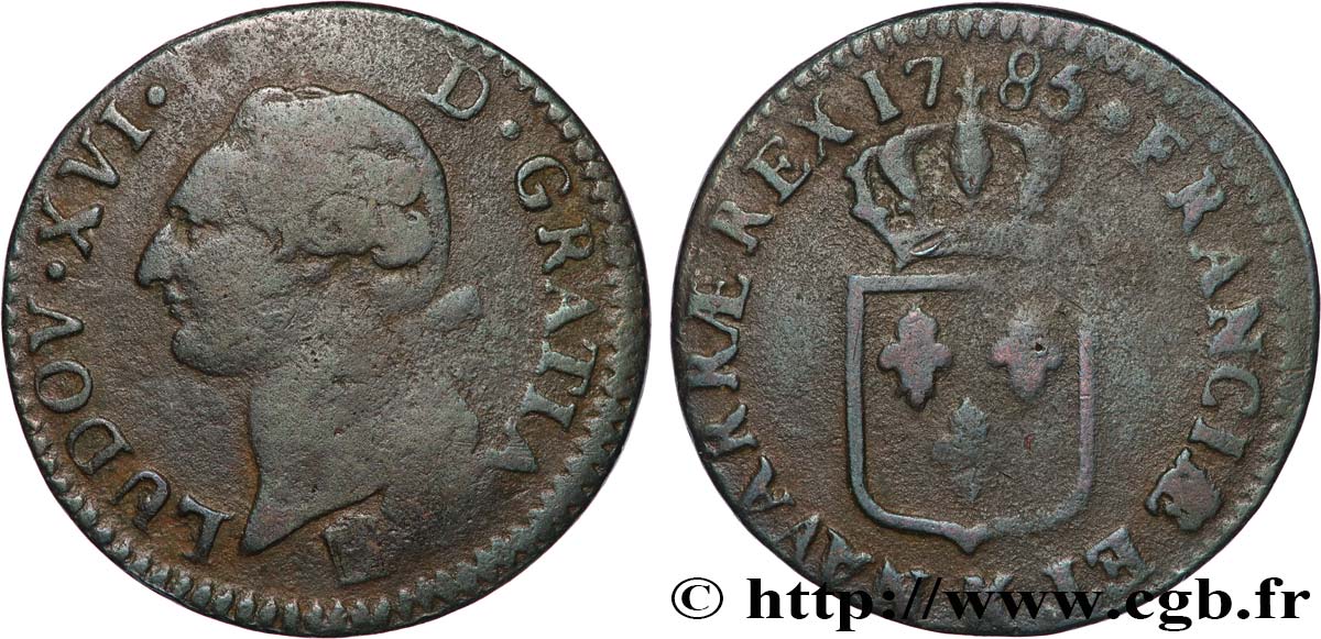 LOUIS XVI Sol dit  à l écu  1785 Bordeaux VF