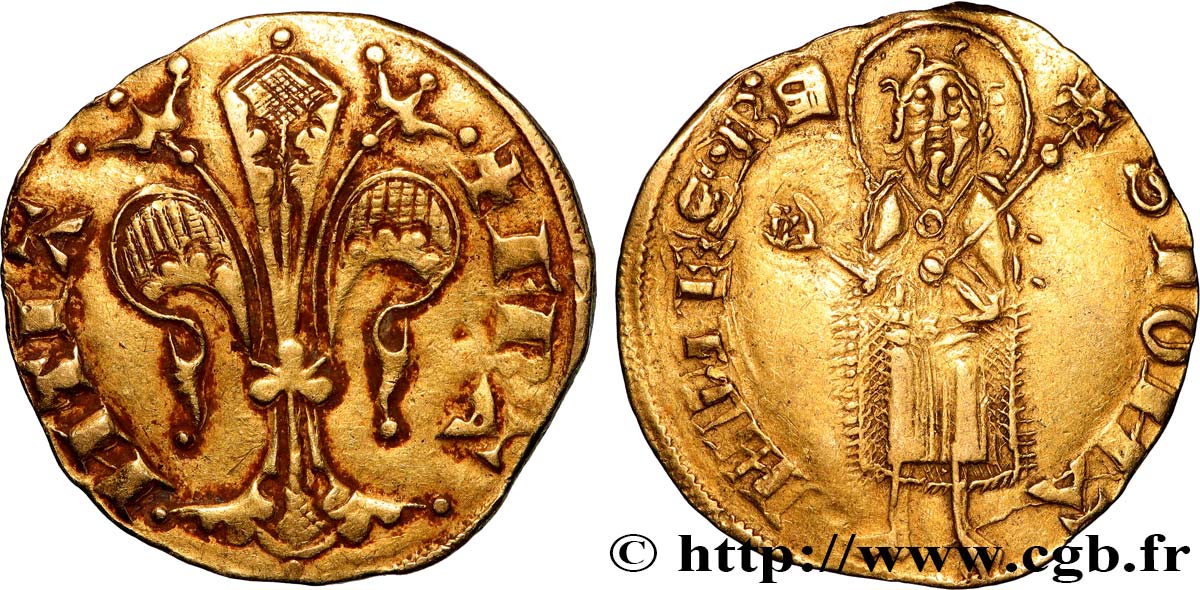 JOHN II  THE GOOD  Florin d or c. 1340-1370 Montpellier ou Toulouse AU/XF