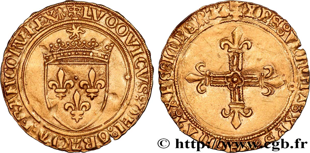 LOUIS XII, FATHER OF THE PEOPLE Écu d or au soleil 25/04/1498 Poitiers AU