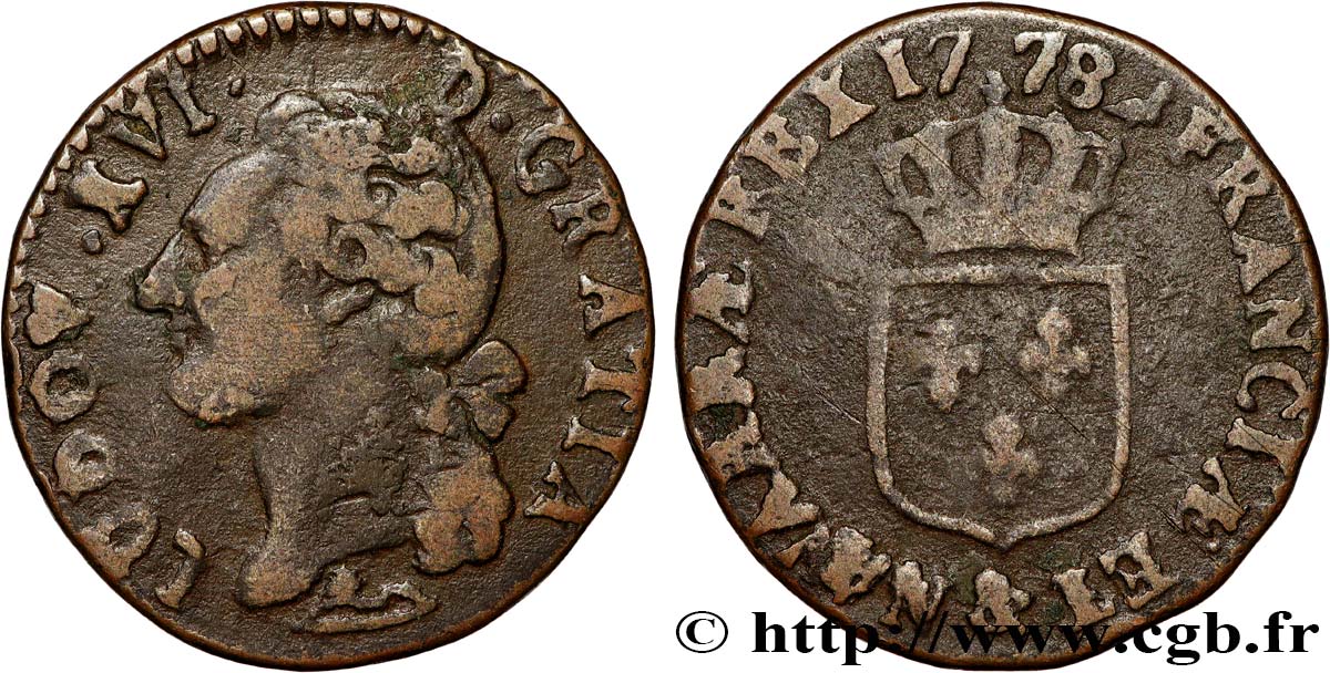LOUIS XVI Demi-sol dit  à l écu  1778 Aix-en-Provence TB+