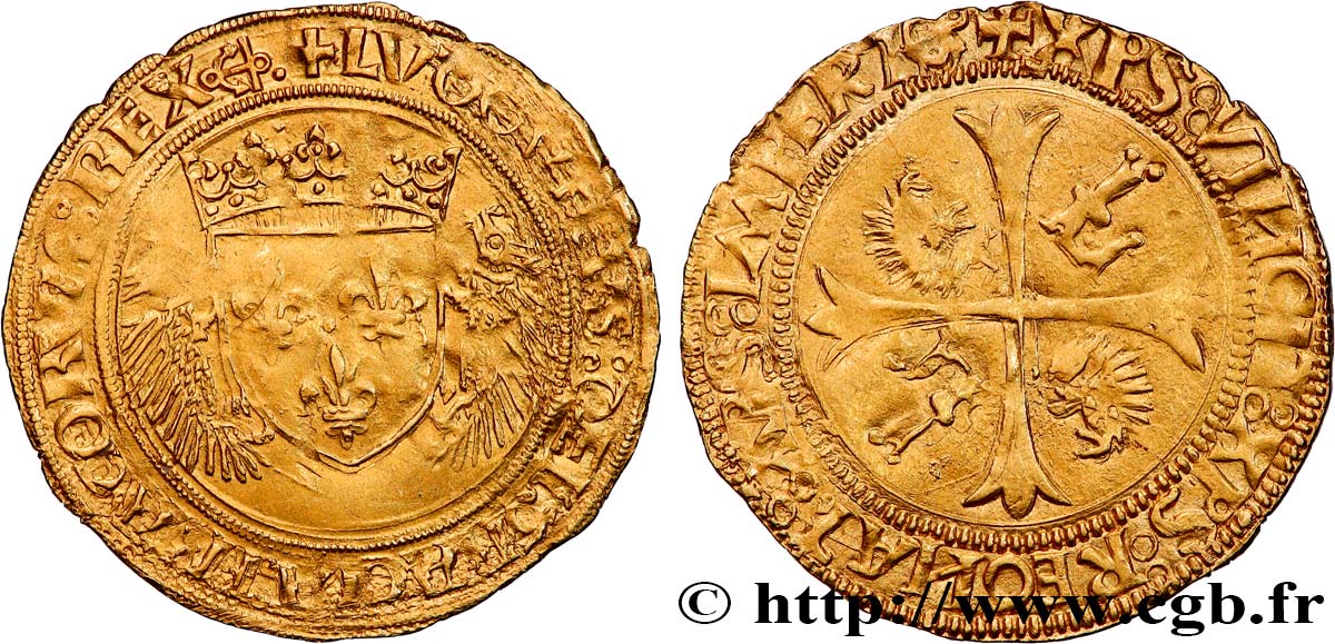 LOUIS XII  Écu d or aux porcs-épics 19/11/1507 Bayonne XF