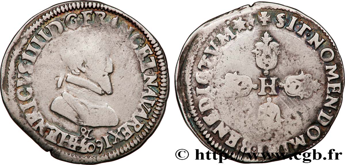 HENRY IV Demi-franc 1603 Aix-en-Provence fSS