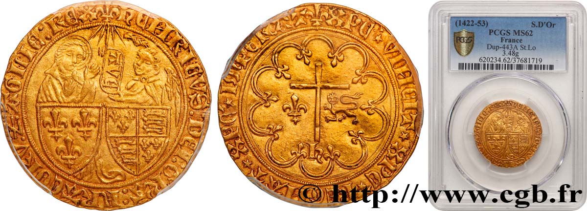 HENRY VI OF LANCASTER Salut d or n.d. Saint-Lô VZ62