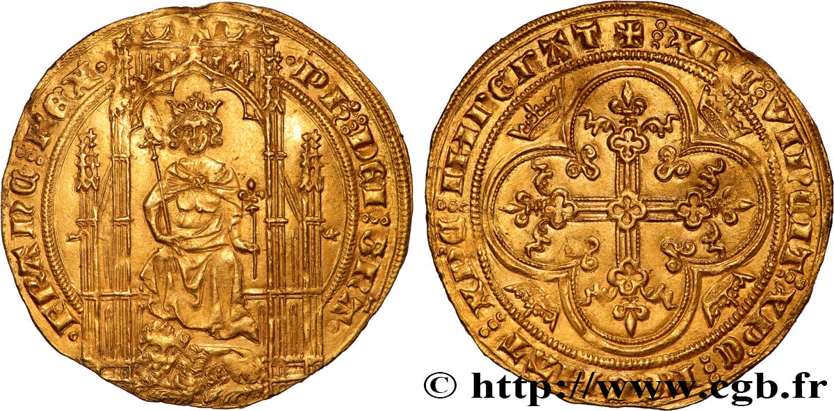 PHILIPP VI OF VALOIS Lion d’or n.d.  VZ