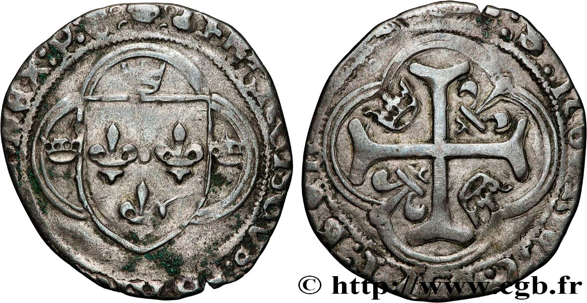 FRANCOIS I Grand blanc à la couronne, 1er type n.d. Aix-en-Provence q.MB