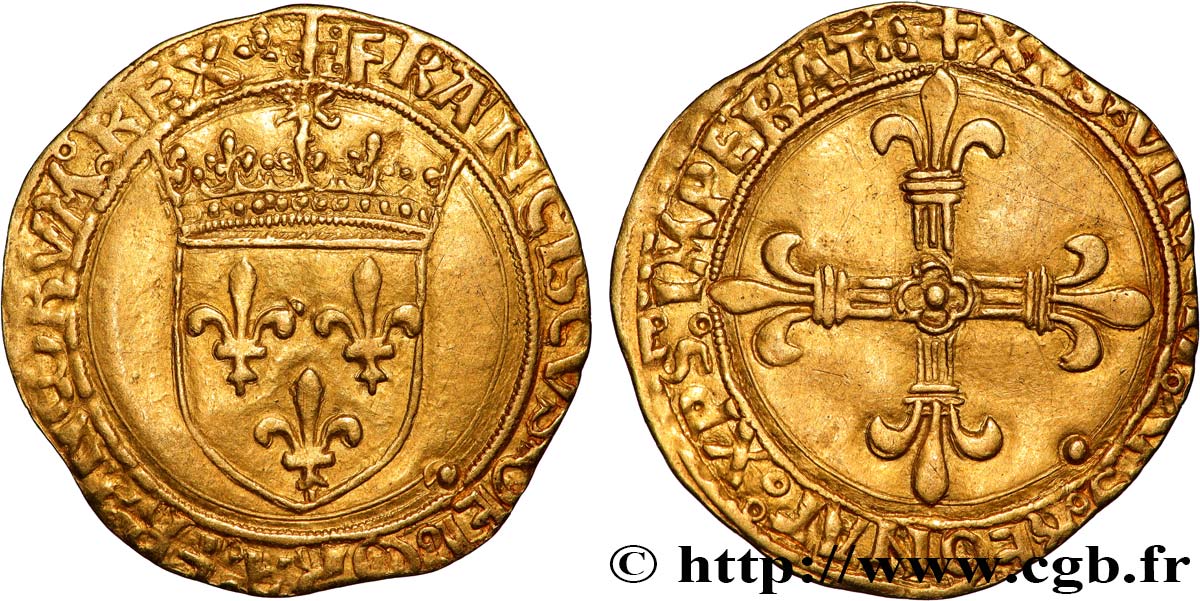FRANCOIS I Écu d or au soleil, 1er type 23/01/1515 Lyon q.SPL