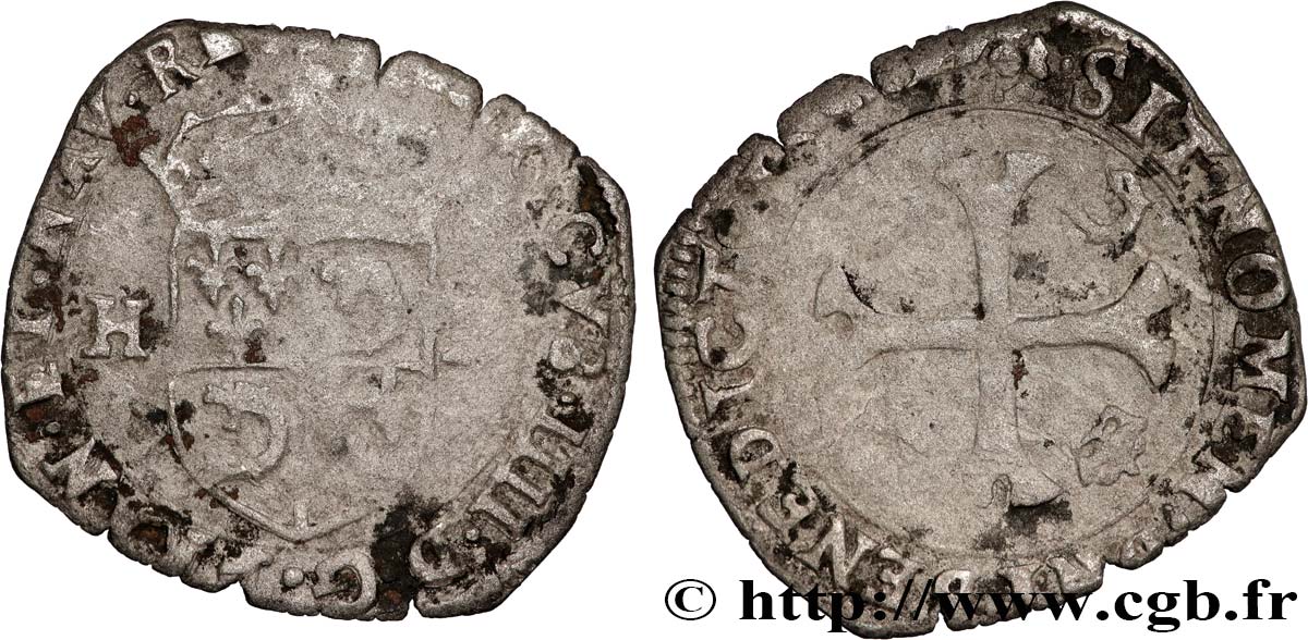 HENRI IV LE GRAND Douzain du Dauphiné aux deux H, 2e type n.d. Grenoble TB