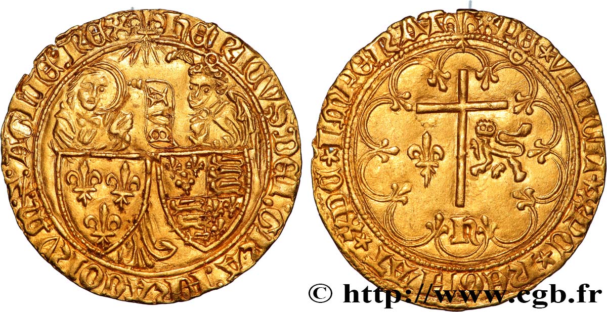 HENRY VI OF LANCASTER Salut d or n.d. Saint-Lô AU/AU