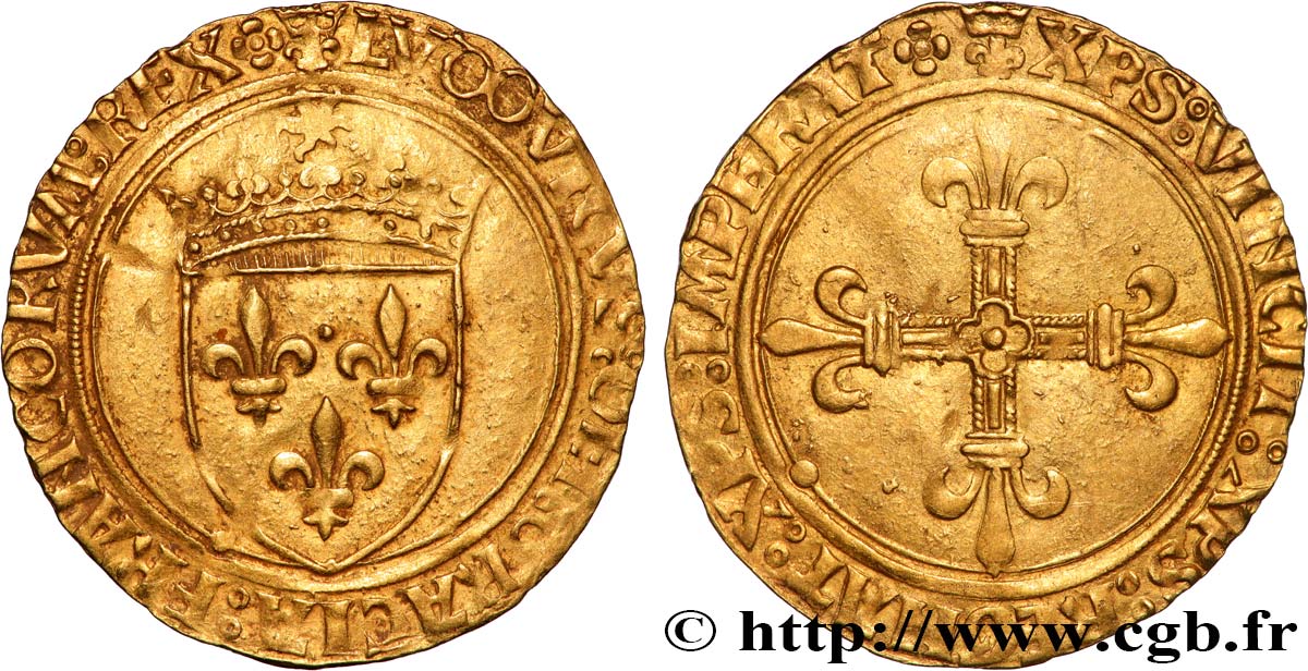 LOUIS XII  Écu d or au soleil n.d. Saint-Lô fVZ/SS