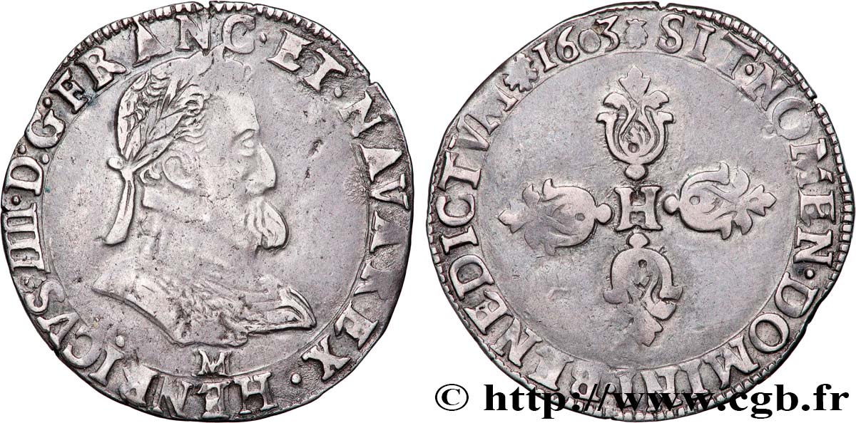 HENRY IV Demi-franc 1603 Toulouse BB/q.BB