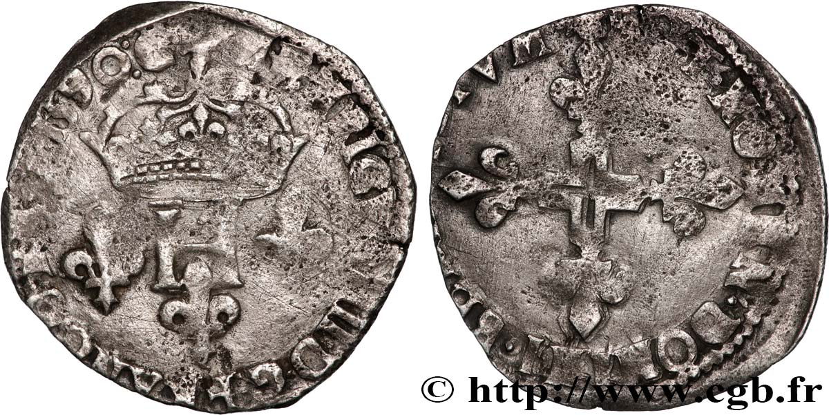 HENRY IV Double sol parisis, 2e type 1590 Tarascon fSS