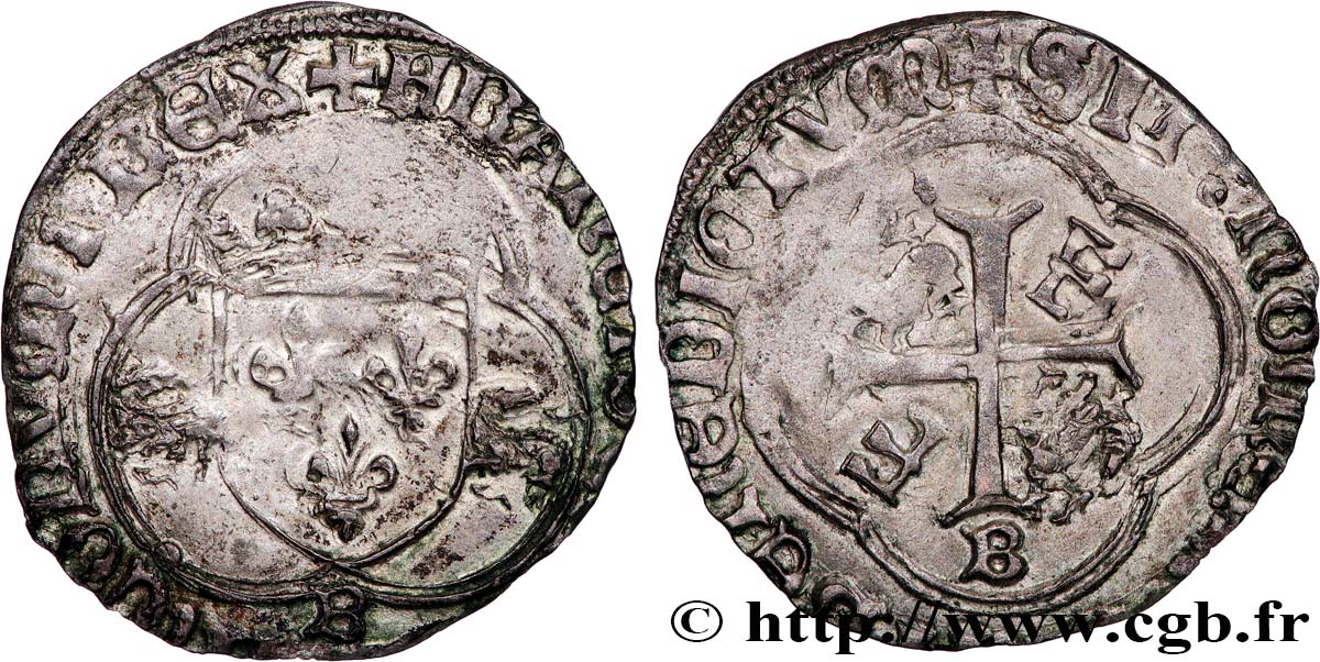 FRANCOIS I Douzain aux salamandres, 1er type 24/02/1540 Rouen SS