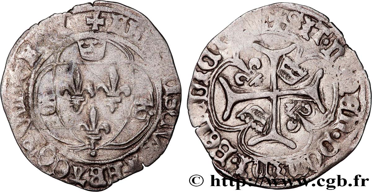 FRANCOIS I Grand blanc à la couronne, 1er type n.d. Poitiers VF