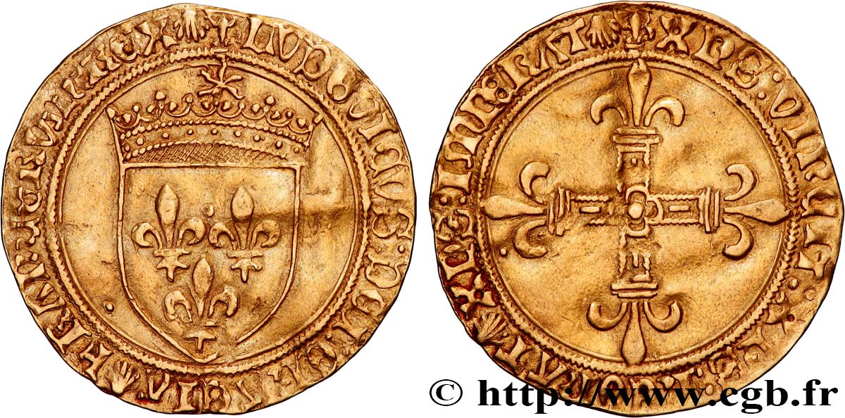 LOUIS XII, FATHER OF THE PEOPLE Écu d or au soleil 25/04/1498 Dijon XF