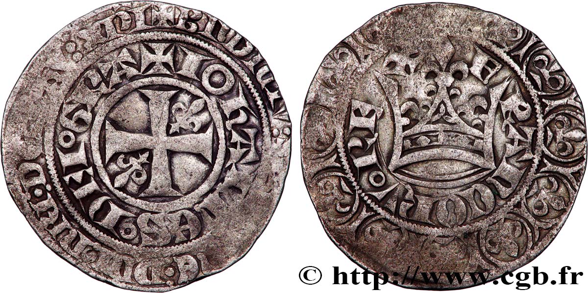 JOHN II  THE GOOD  Gros blanc à la couronne n.d.  VF