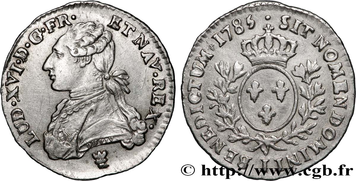 LOUIS XVI Dixième d écu aux branches d olivier 1785 Limoges SS