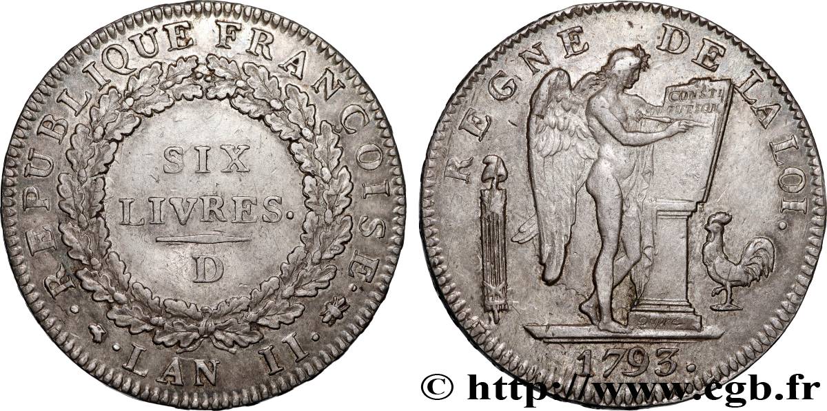 THE CONVENTION Six livres dit  au génie  1793 Lyon AU