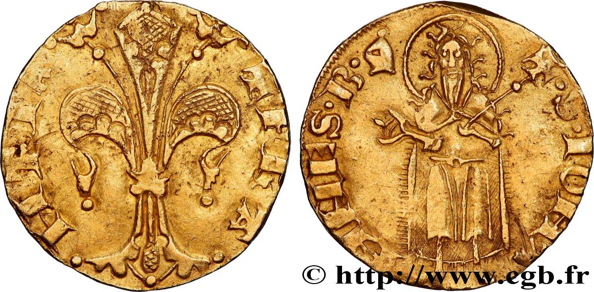 GIOVANNI II  THE GOOD  Florin d or s.m. Montpellier ou Toulouse BB