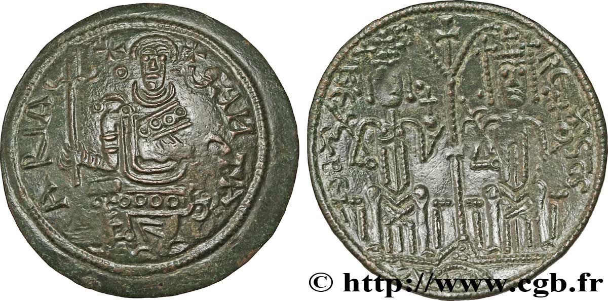 HONGRIE - ROYAUME DE HONGRIE - BELA III Follis, (MB, Æ 26) c. 1173-1196 Buda TTB