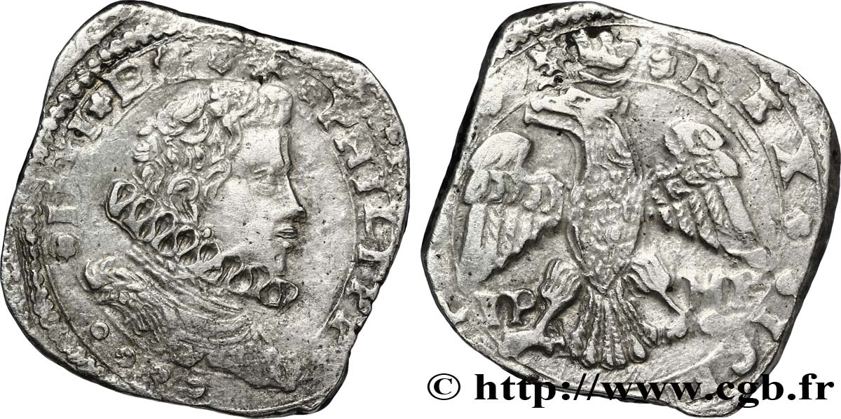 ITALY - KINGDOM OF SICILY - JAMES I - PHILIP IV OF SPAIN Quatre tari n.d. Messine VF