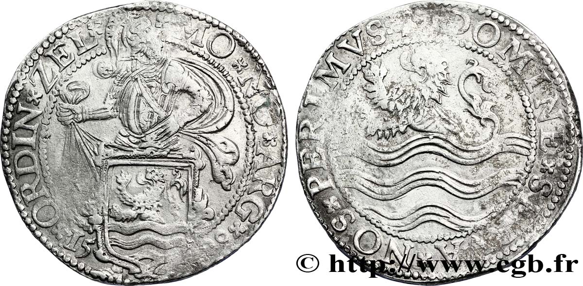 NETHERLANDS - UNITED PROVINCES Daldre ou écu au lion 1599 Middelbourg VF