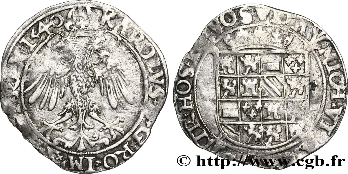 SPANISH NETHERLANDS - DUCHY OF BRABANT - CHARLES V  Quatre patards 1540 Anvers XF