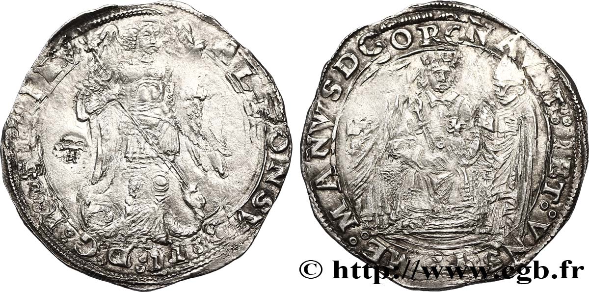 ITALY - KINGDOM OF NAPLES - ALFONSO II OF ARAGON Coronato n.d. Naples VF