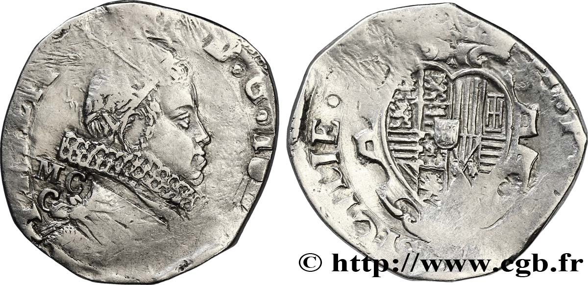 ITALY - KINGDOM OF SICILY - JAMES I - PHILIP IV OF SPAIN Quart de scudo 16[...] Naples VF