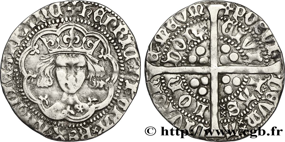 ENGLAND - KINGDOM OF ENGLAND - HENRY V Gros n.d. Londres XF