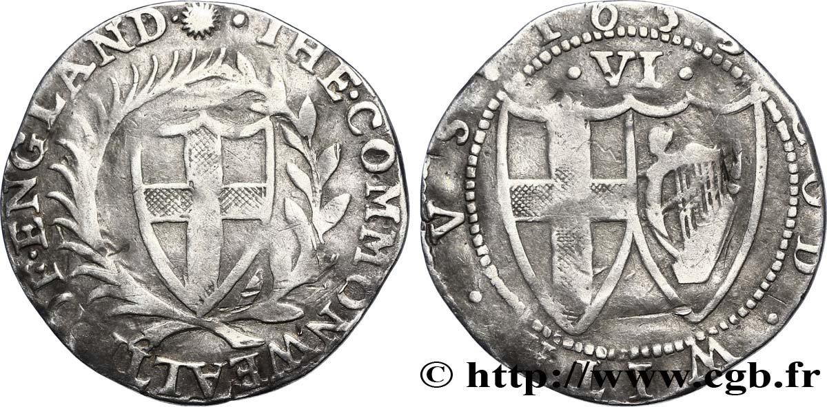 COMMONWEALTH Sixpence 1655 ?  BC+