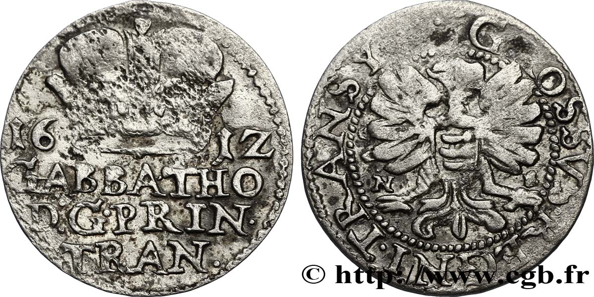ROMANIA - TRANSYLVANIA - GABRIEL I BÁTHORY Gros 1612 Nagybanya VF