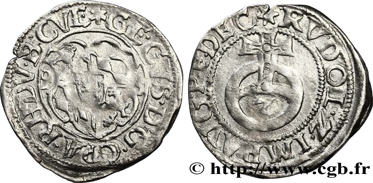 HOLY ROMAN EMPIRE - PFALZ-VELDENZ - GEORGE GUSTAVUS 2 kreuzers 1593 Weinbourg VF