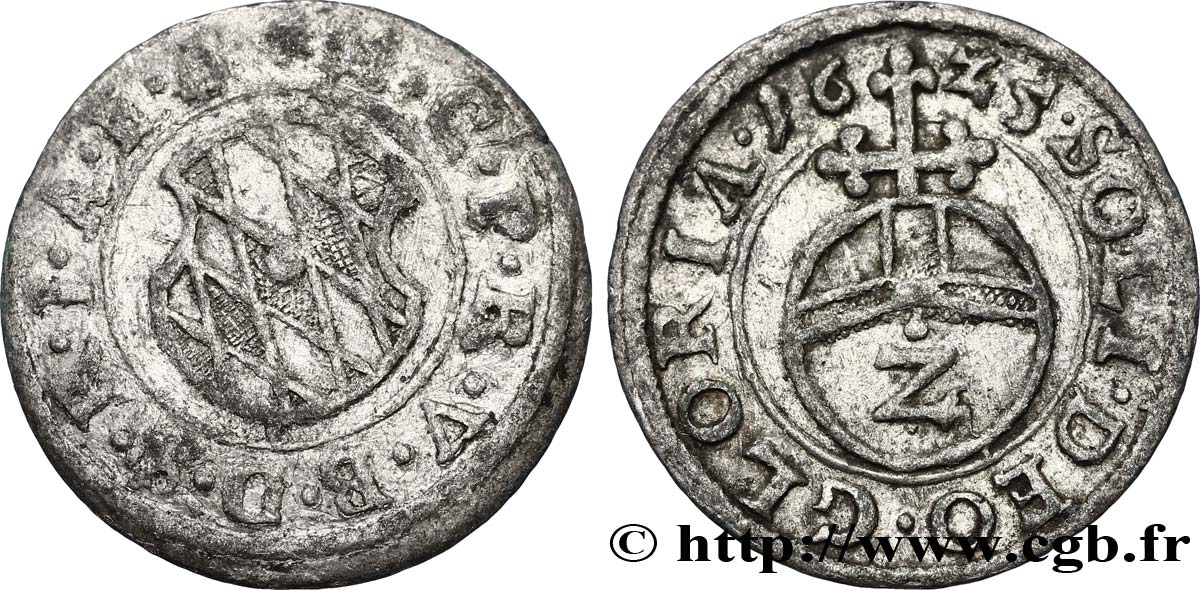 ALLEMAGNE - DUCHÉ DE BAVIÈRE - MAXIMILIEN II 2 Kreuzer ou 1/2 Batzen 1624  BC